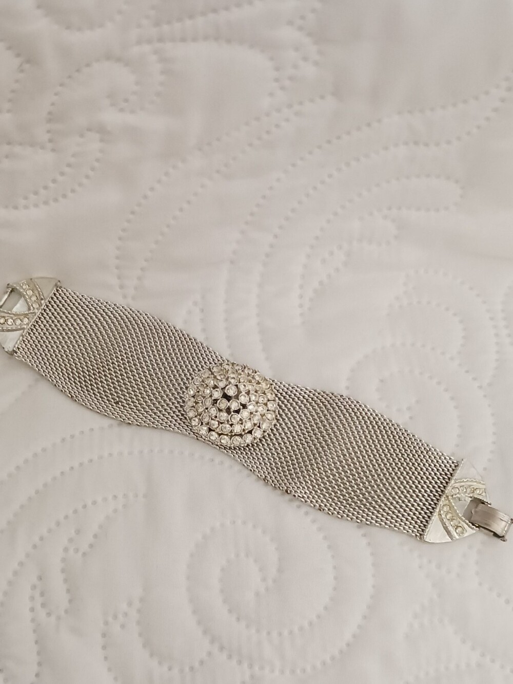 Judy Lee Art Deco Revival Vintage Bracelet Silver - Picture 3 of 13